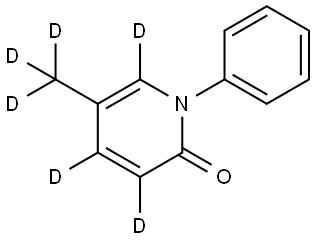 5-(methyl-d3)-1-phenylpyridin-2(1H)-one-3,4,6-d3 Struktur