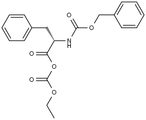 L-Phenylalanine, N-[(phenylmethoxy)carbonyl]-, anhydride with ethyl hydrogen carbonate Struktur