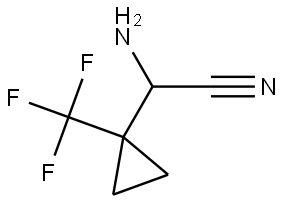 2-amino-2-(1-(trifluoromethyl)cyclopropyl)acetonitrile Struktur