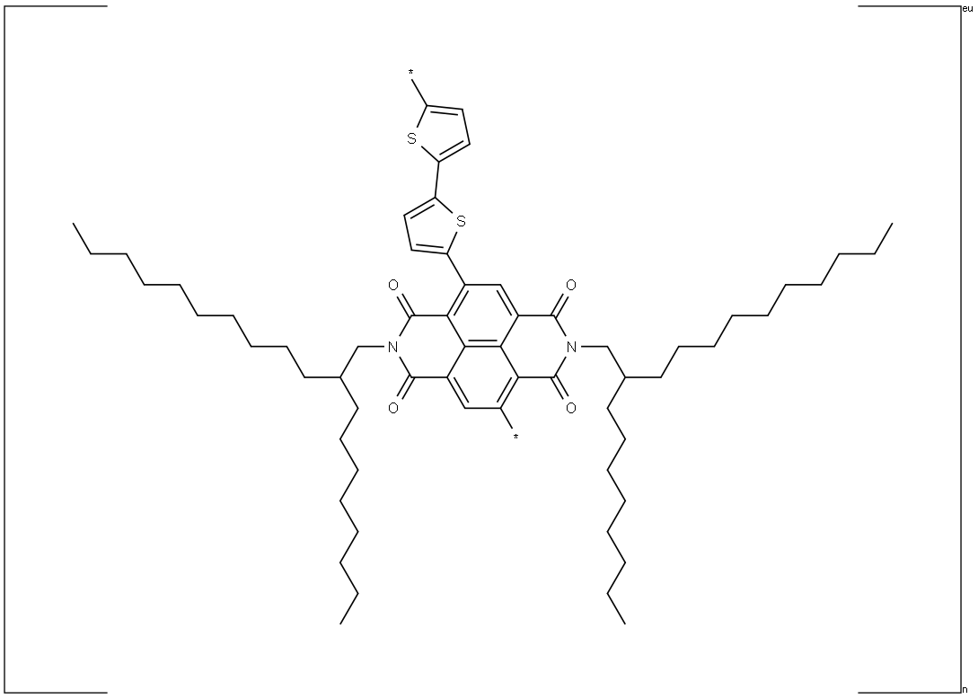 Poly[[1,2,3,6,7,8-hexahydro-2,7-bis(2-octyldodecyl)-1,3,6,8-dioxobenzo[lMn][3,8]phenanthroline-4,9-diyl][2,2'-bithiophene]-5,5'-diyl] Struktur