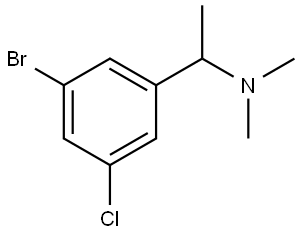 1-(3-bromo-5-chlorophenyl)-N,N-dimethylethan-1-amine Struktur