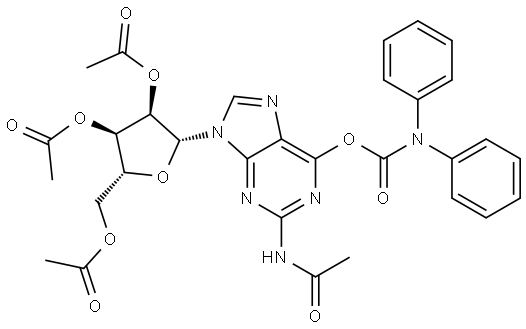 N-Acetyl-guanosine 2',3',5'-Triacetate 6-(N,N-Diphenylcarbamate)