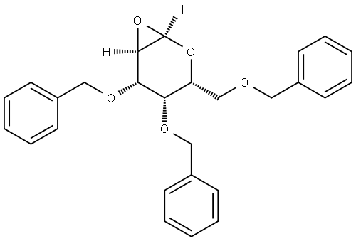 α-D-Galactopyranose, 1,2-anhydro-3,4,6-tris-O-(phenylmethyl)- Struktur