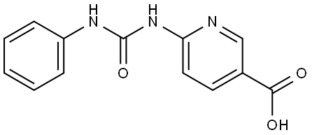 6-(3-phenylureido)nicotinic acid Struktur