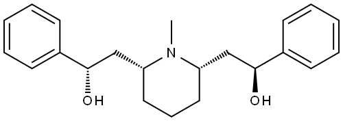 2,6-Piperidinediethanol, 1-methyl-α2,α6-diphenyl-, (α2S,α6S,2R,6S)- Struktur