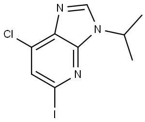 7-Chloro-5-iodo-3-(1-methylethyl)-3H-imidazo[4,5-b]pyridine Struktur