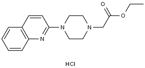 ETHYL (4-(2-QUINOLINYL)-1-PIPERAZINYL)ACETATE HYDROCHLORIDE Struktur