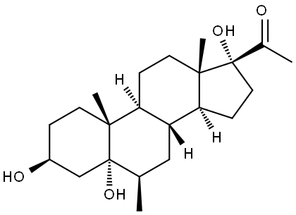 5α-Pregnan-20-one, 3β,5,17-trihydroxy-6β-methyl- (6CI)