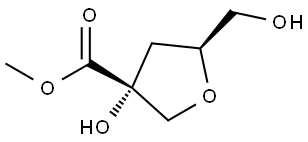 D-erythro-Pentitol, 1,4-anhydro-3-deoxy-2-C-(methoxycarbonyl)- Struktur