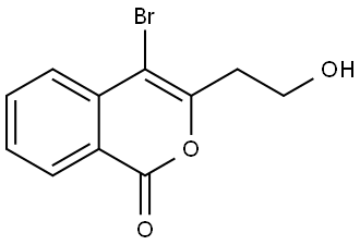 1H-2-Benzopyran-1-one, 4-bromo-3-(2-hydroxyethyl)- Struktur