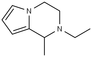 Pyrrolo[1,2-a]pyrazine, 2-ethyl-1,2,3,4-tetrahydro-1-methyl- Struktur