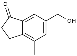 1H-Inden-1-one, 2,3-dihydro-6-(hydroxymethyl)-4-methyl- Struktur