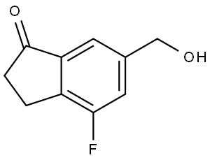 1H-Inden-1-one, 4-fluoro-2,3-dihydro-6-(hydroxymethyl)- Structure