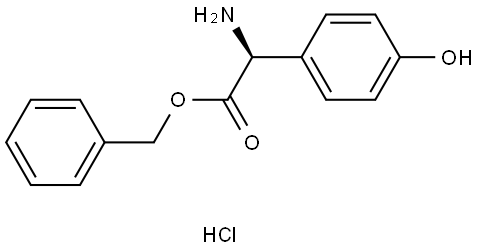 S-4-Hydroxyphenylglycine phenylmethyl ester hydrochloride Struktur