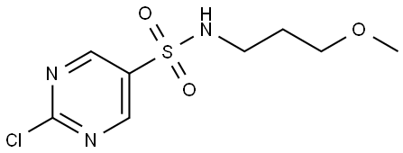 2-chloro-N-(3-methoxypropyl)pyrimidine-5-sulfonamide Struktur