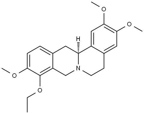 Palmatrubine, O-ethyltetrahydro- (6CI) Struktur