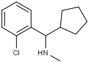 1-(2-chlorophenyl)-1-cyclopentyl-N-methylmethanamine Struktur