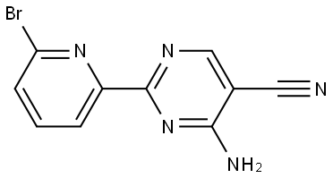 4-Amino-5-cyano-2-(6'-bromo-2'-pyridyl)pyrimidine Struktur