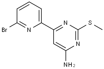 4-Amino-2-methylthio-6-(6'-bromo-2'-pyridyl)pyrimidine Struktur