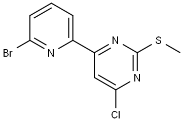 4-Chloro-2-methylthio-6-(6'-bromo-2'-pyridyl)pyrimidine Struktur