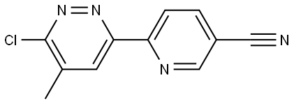 6-Chloro-5-methyl-3-(5'-cyano-2'-pyridyl)pyridazine Struktur