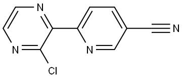 3-Chloro-2-(5'-cyano-2'-pyridyl)pyrazine Struktur