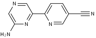 6-Amino-2-(5'-cyano-2'-pyridyl)pyrazine Struktur