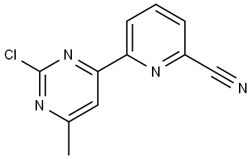 2-Chloro-4-methyl-6-(6'-cyano-2'-pyridyl)pyrimidine Struktur