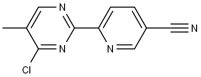 4-Chloro-5-methyl-2-(5'-cyano-2'-pyridyl)pyrimidine Struktur