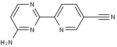 4-Amino-2-(5'-cyano-2'-pyridyl)pyrimidine Struktur