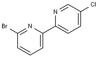 6-Bromo-5'-chloro-2,2'-bipyridine Struktur