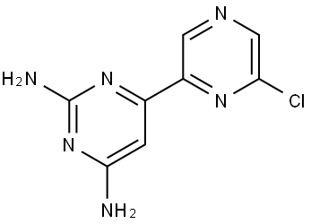 2,6-Diamino-4-(6'-chloro-2'-pyrazinyl)pyrimidine Structure