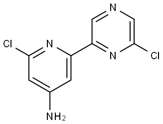 6,6'-Dichloro-4-amino-2-(2'-pyrazinyl)pyridine Struktur