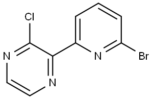 2-Chloro-3-(6'-bromo-2'-pyridyl)pyrazine Struktur