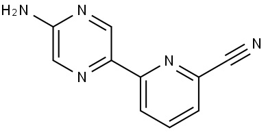 5-Amino-2-(6'-cyano-2'-pyridyl)pyrazine Struktur