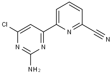 4-Chloro-2-amino-6-(6'-cyano-2'-pyridyl)pyrimidine Struktur