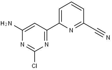 2-Chloro-4-amino-6-(6'-cyano-2'-pyridyl)pyrimidine Struktur