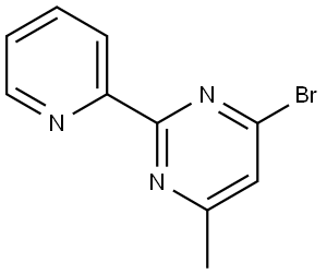 4-bromo-6-methyl-2-(pyridin-2-yl)pyrimidine Struktur