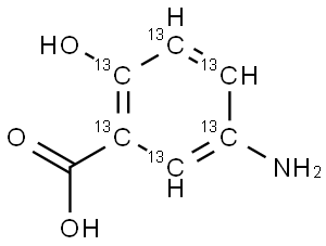 Mesalazine-13C6 Struktur