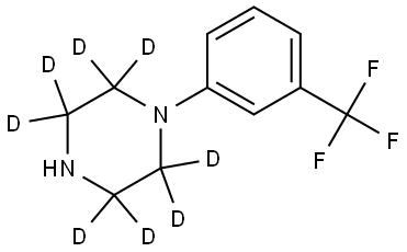 1-(3-(trifluoromethyl)phenyl)piperazine-2,2,3,3,5,5,6,6-d8 Struktur