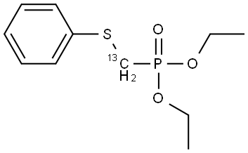 Diethyl (phenylthiomethyl-13C)phosphonate Struktur