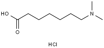 7-(dimethylamino)- Heptanoic acid, hydrochloride (1:1) Struktur