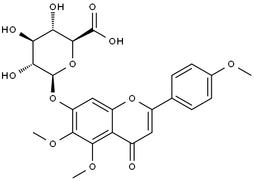 5,6,4'-Trimethoxyscutellarin Struktur