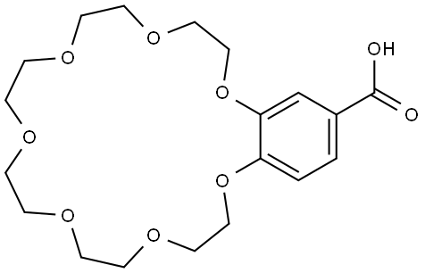 2,3,5,6,8,9,11,12,14,15,17,18
-dodecahydrobenzo
[b][1,4,7,10,13,16,19]
heptaoxacyclohenicosine
-21-carboxylic acid Struktur