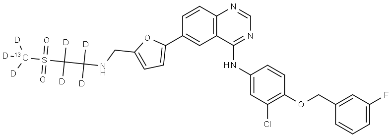 [13C,2H7]-Lapatinib Struktur