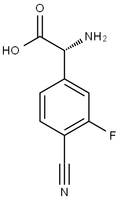 (R)-2-amino-2-(4-cyano-3-fluorophenyl)acetic acid Struktur