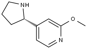 (S)-2-methoxy-4-(pyrrolidin-2-yl)pyridine Struktur