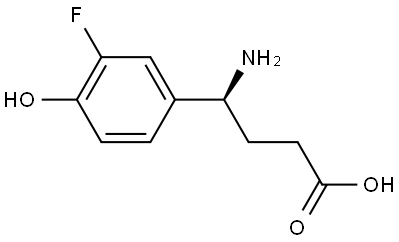 (S)-4-amino-4-(3-fluoro-4-hydroxyphenyl)butanoic acid Struktur