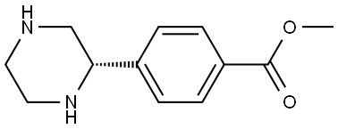 methyl (S)-4-(piperazin-2-yl)benzoate Struktur