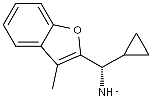 (S)-cyclopropyl(3-methylbenzofuran-2-yl)methanamine Struktur